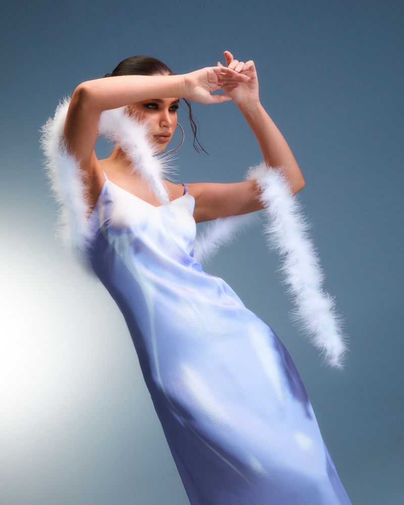 Slip Dress Topless Blue
