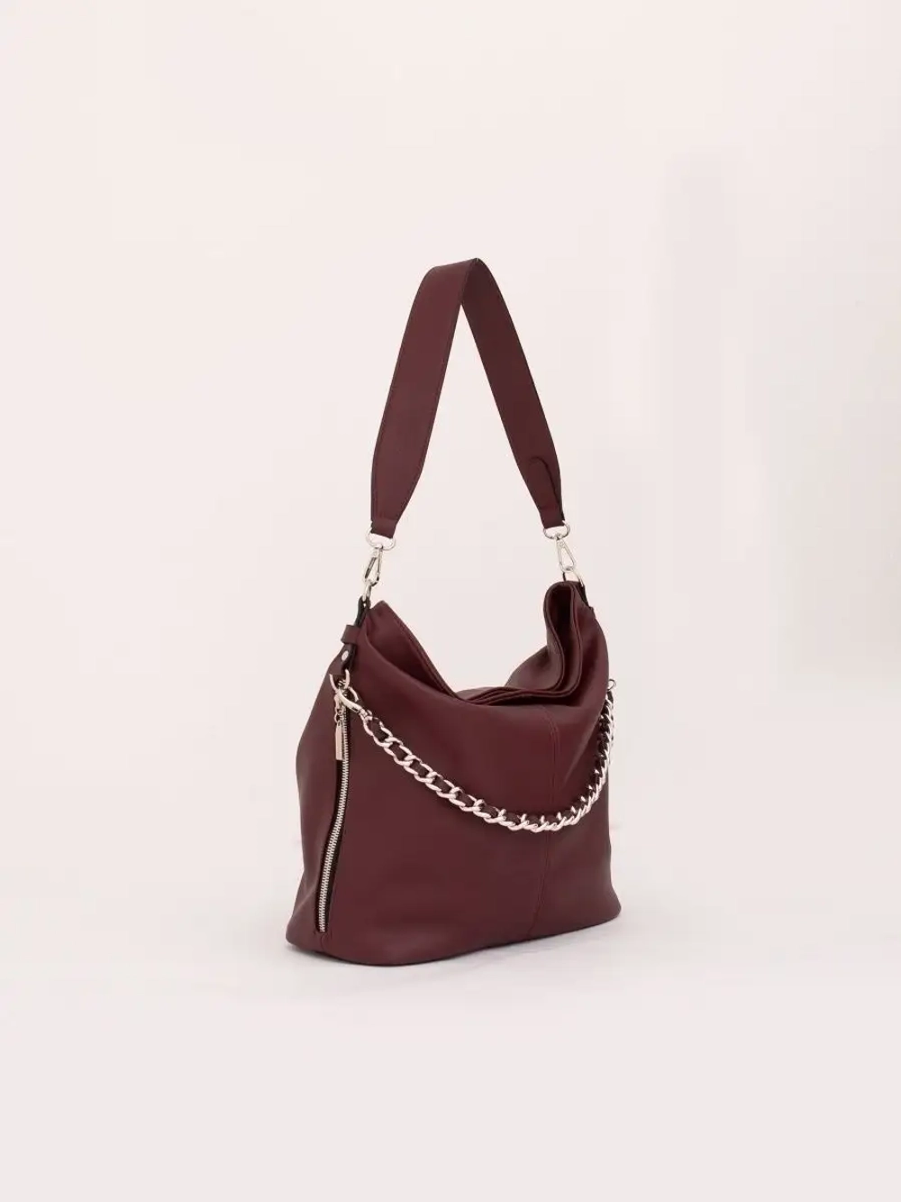 Сумка через плечо на ремне из экокожи большая