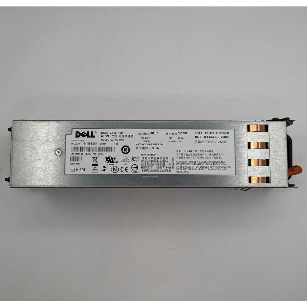 Блок питания 0NY526, 7001072-Y000, Dell PowerEdge 2950, 2970, 750W