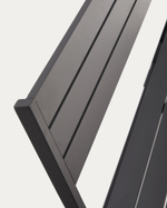 Складная уличная скамейка Torreta из алюминия с черной отделкой