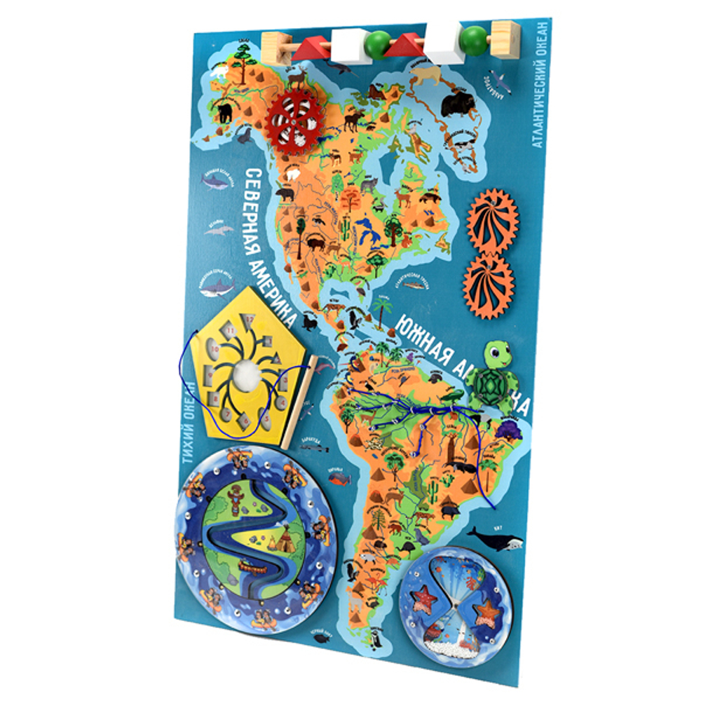 Бизиборд Животный и растительный мир Северной и Южной Америки