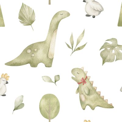 Динозавры и листья