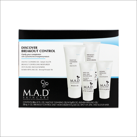 Дорожный набор препаратов для жирной, комбинированной и кожи с АКНЕ M.A.D. skincare Acne Discovery Kit