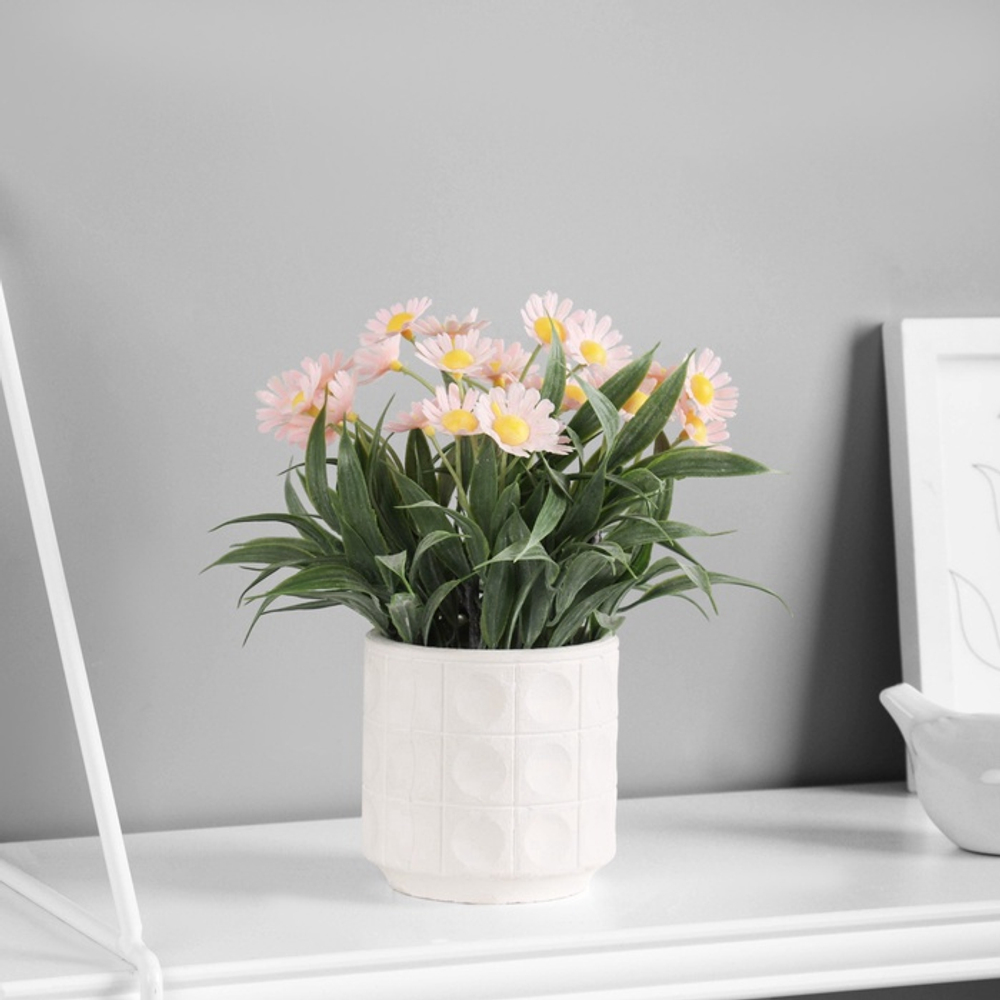 Искусственный цветок в горшке «Астра экстра мини», 8×20 см, МИКС