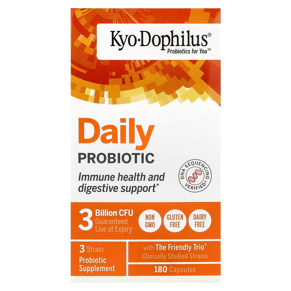 Kyolic, Kyo-Dophilus®, пробиотик для ежедневного приема, 180 капсул