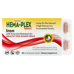 NaturesPlus, Hema-Plex®, железо, 30 таблеток медленного высвобождения
