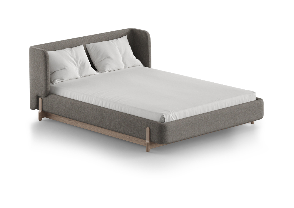 Кровать Basic спальное место 140*200 см (капучино, твид)