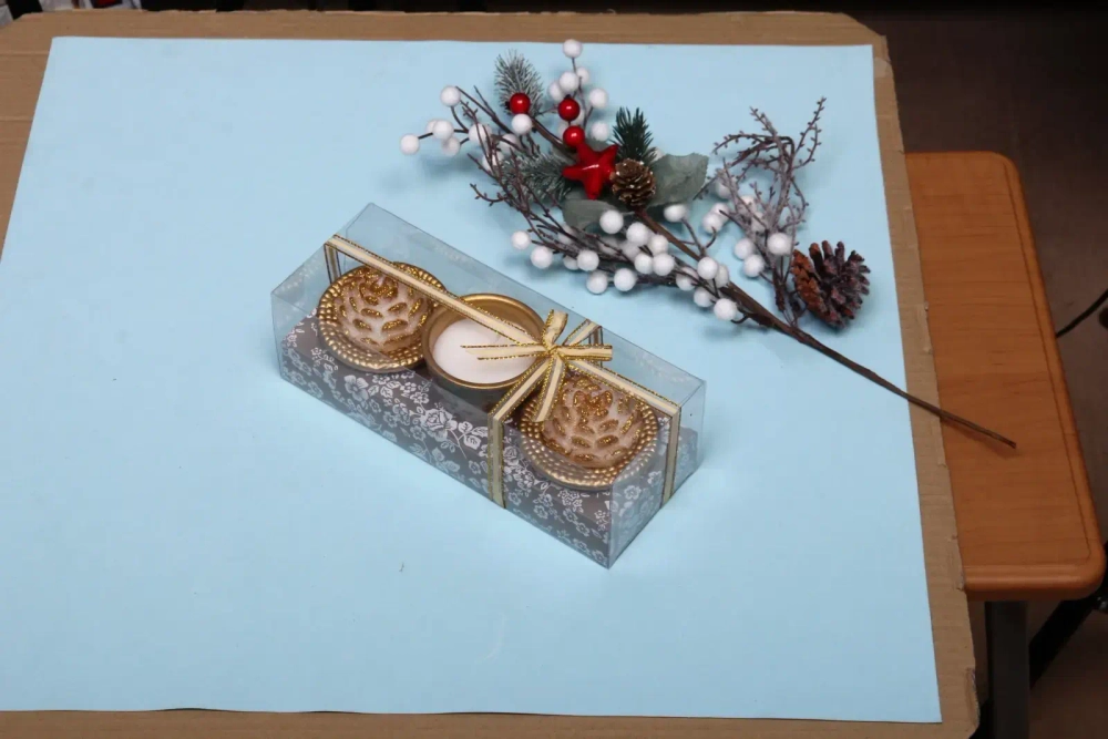 Свечи новогодние «Желание» 22x8.3x7 см, золото