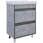 AVK3. Тумба напольная, 2 Ящика, 500, коллекция (София, Cersanit Como, Ателье Светлое)