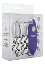 Вибропуля Funky Splash с фиолетовым пультом