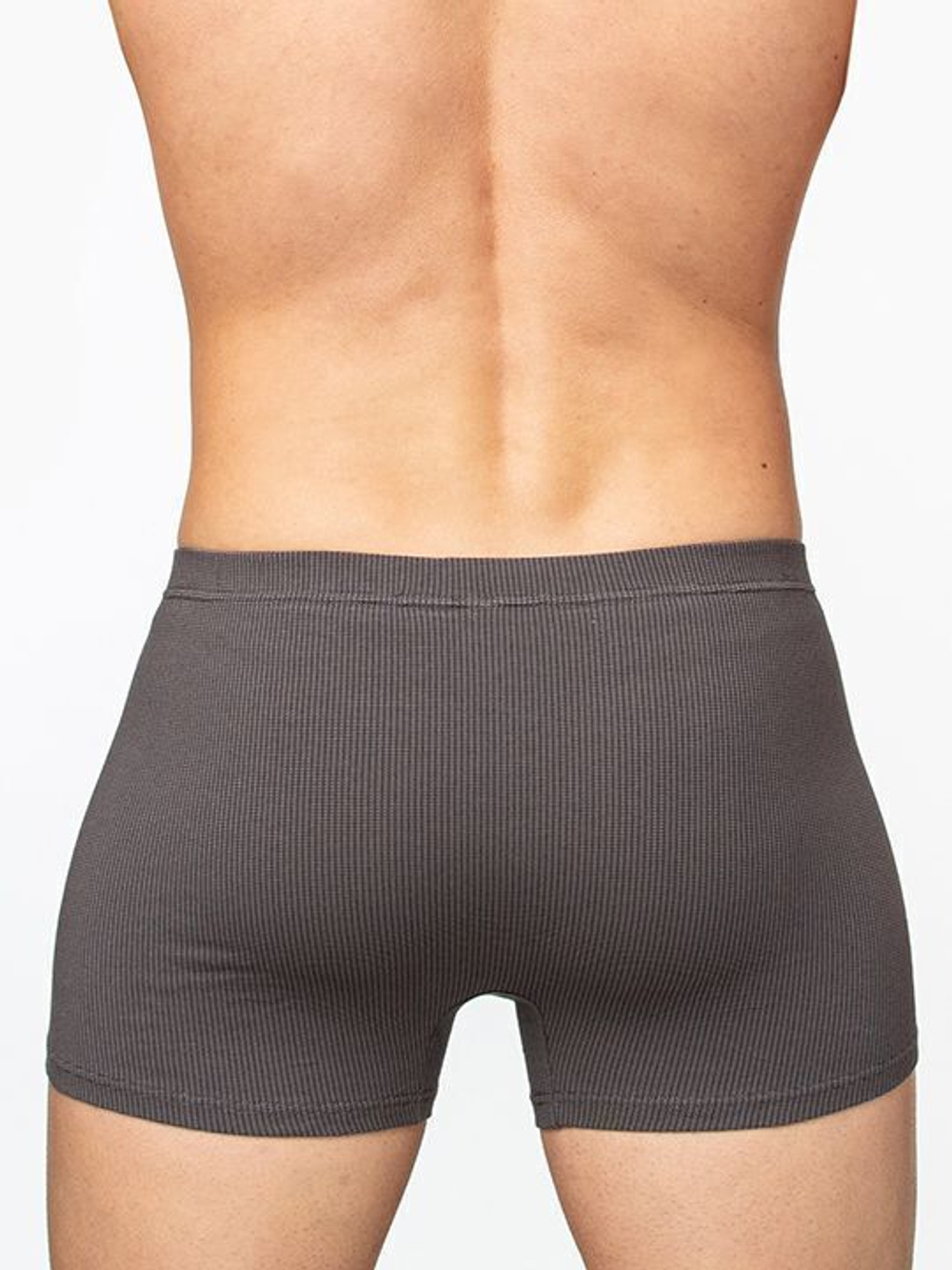 Однотонные мужские трусы-боксеры в рубчик (Размер: XXXL) (Цвет: бордовый)