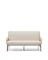 Двухместный диван Amsen, бежевый с подлокотниками из шпона дуба