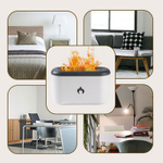 Светильник с увлажнителем эффект камина Flame Diffuser, белый