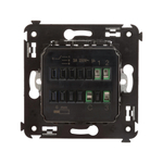 Механизм управления вентиляторами в стену, "Avanti", "Черный матовый"