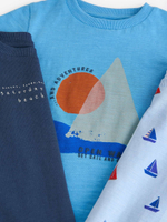 Футболка для мальчика Next E63-178, 3 шт., Синий, Голубой