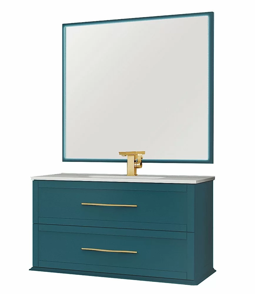 Тумба с раковиной из искусственного мрамора Cezares TIFFANY 75 Blu Petrolio