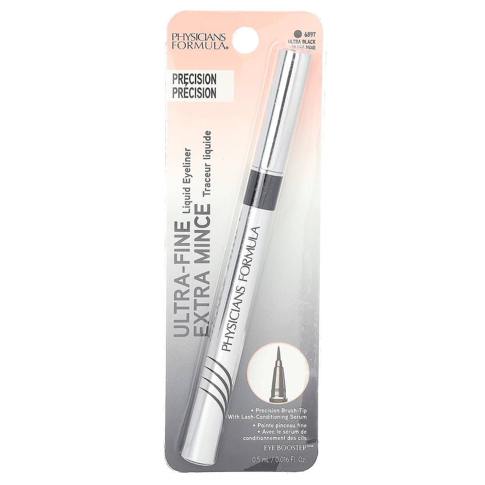 Physicians Formula, Eye Booster, ультратонкая жидкая подводка для глаз, 6897 ультра черный, 0,5 мл (0,016 жидк. унц.)