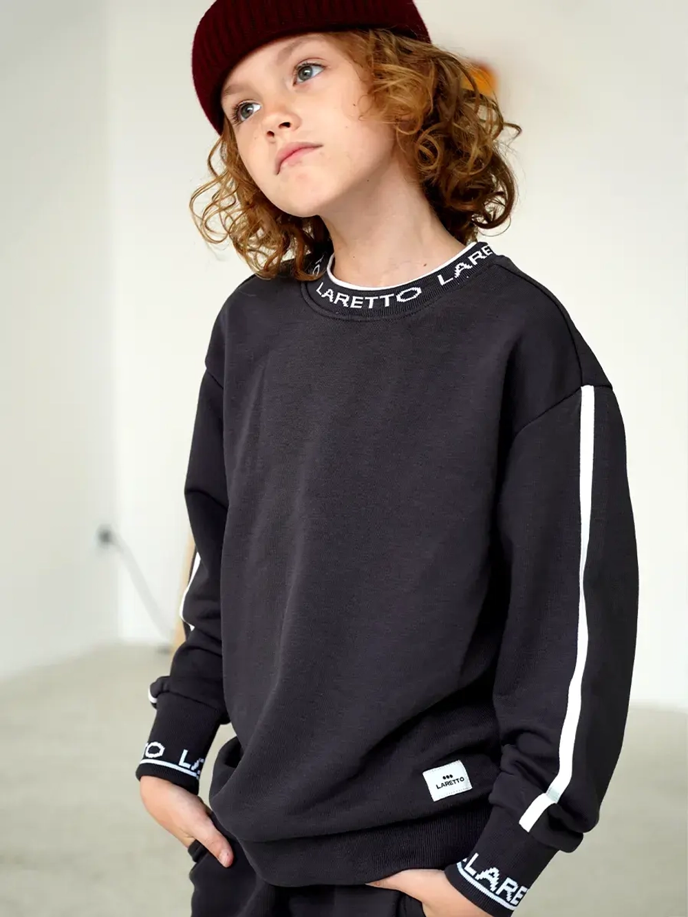 Костюм для мальчика серый, свитшот и брюки