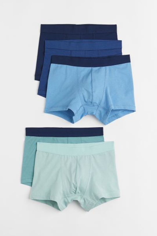 H&M Набор из пяти трусов-боксеров, мятно-зеленый