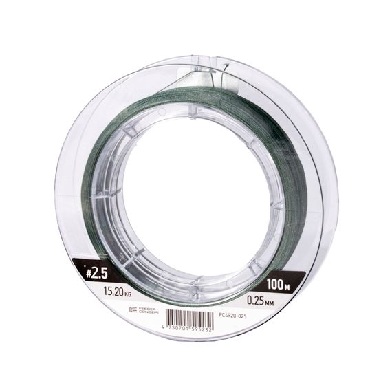 Шок-лидер плетёный Feeder Concept Flat Method х8 SHOCK LEADER Dark Green 100/035