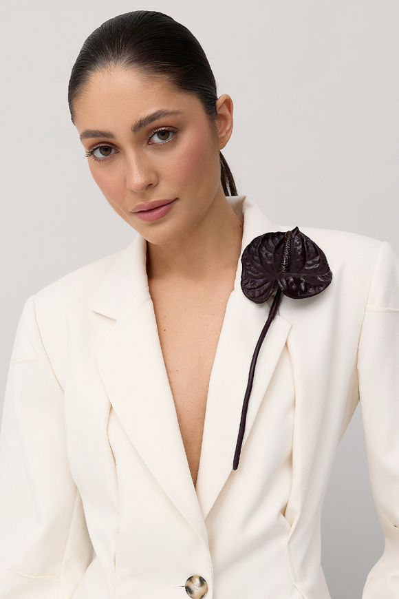 Брошь BIG BROOCH Антуриум бордо