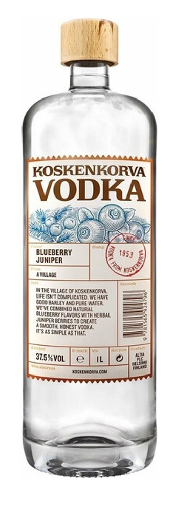 Водка Коскенкорва со вкусом черники и можжевельника