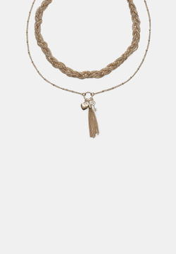 STRADIVARIUS Контрастное ожерелье, золотой