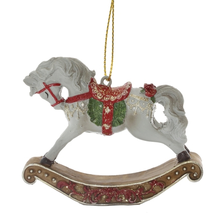 GAEM Украшение новогоднее "Лошадка-качалка", L7,5 W2 H6,5 см
