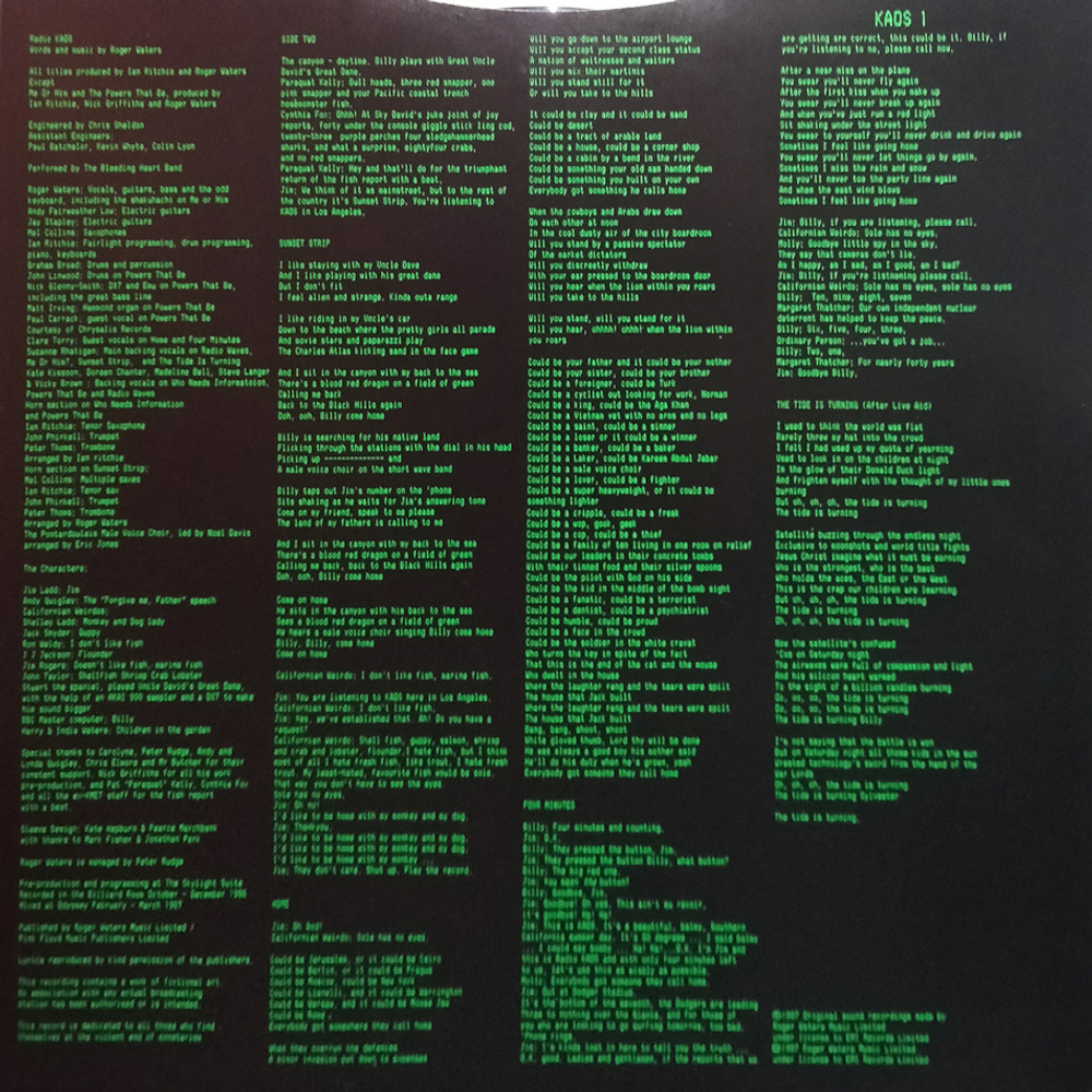 Roger Waters / Radio K.A.O.S. (LP)
