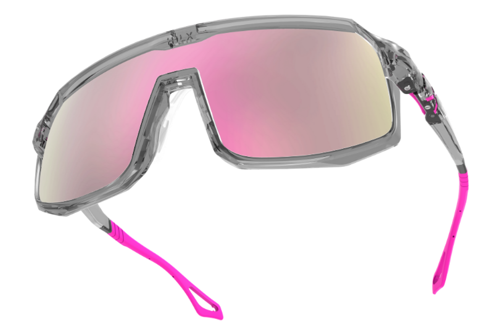 Спортивные очки HILX Inferno Shiny Crystal Light Grey / Pink Lens