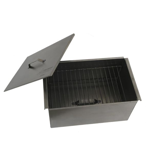 Коптильня двухъярусная Тонар с поддоном для сбора жира 450х280х240 (сталь 1,5 мм) (К-001)