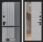 Входная дверь Лабиринт SKYLAB - Зеркало 19 Грей софт