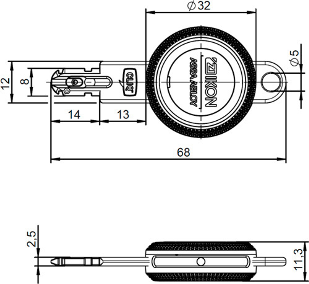 Ключ eCLIQ N109,V=PR/PSM/PN