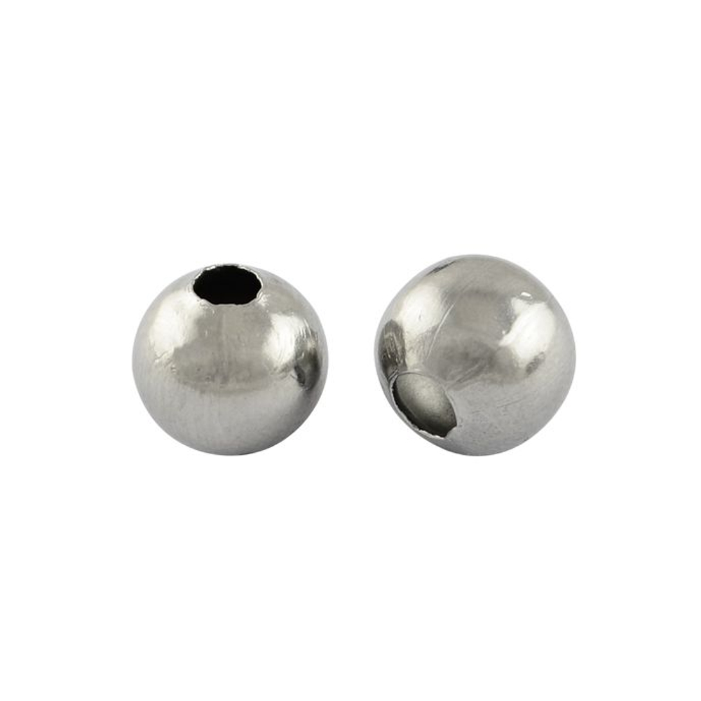 L808 Бусина-шар 4мм, нерж. сталь, 10шт