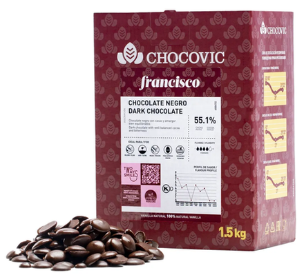 Шоколад темный Francisco 55,1% Chocovic 1,5 кг