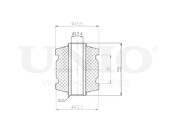 Сайлентблок нижний задней цапфы UNIO RMP-20448