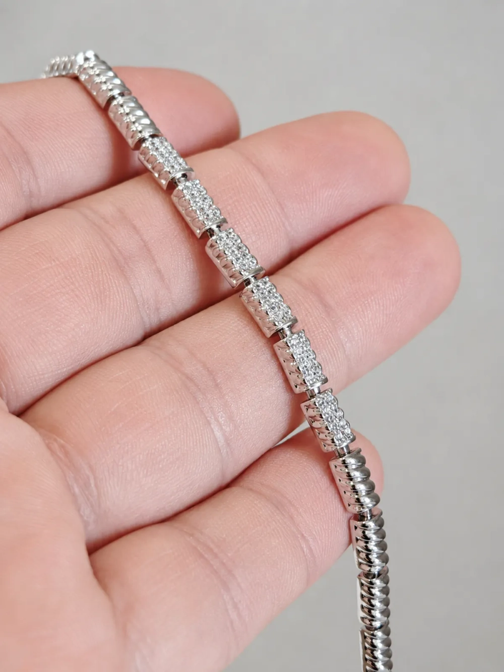 Браслет Xuping «Бриллиантовая дорожка» Silver