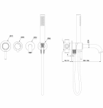 Смеситель для ванны WONZON & WOGHAND TOR WW-88889073-RG розовое золото