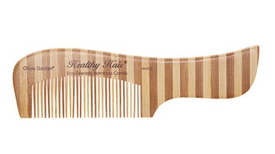 Гребень для волос бамбуковый с ручкой изогнутый (OGBHHC2)