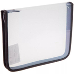 Папка для тетрадей А5, молния вокруг б/цв. "Черная" (Пчелка)