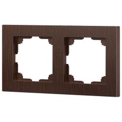 Рамка для розеток и выключателей Intro Accent 6-502-10 на 2 поста, СУ, венге