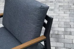 "Камелия" лаунж-зона 4-местная из алюминия, цвет темно-серый