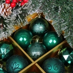 Новогодние шары «Зимняя вечеринка» 6 см (набор 16 шт), Изумруд