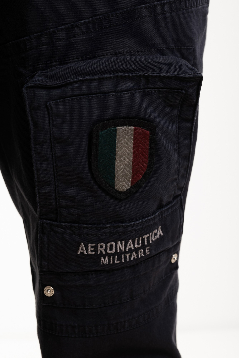 Брюки карго муж. AERONAUTICA 1591 синий карманы antiG