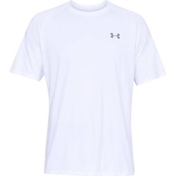 Мужская теннисная футболка Under Armour Tech SS Tee 2.0 - white