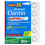 Claritin, Non-Drowsy, RediTabs® для юниоров, от 6 лет, 30 таблеток для расщепления в полости рта