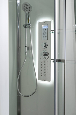 Душевая кабина AvaCan (АваКан) Z2912LED с низким поддоном, с ГМ, с электрикой и LED подсветкой, 120х90х220