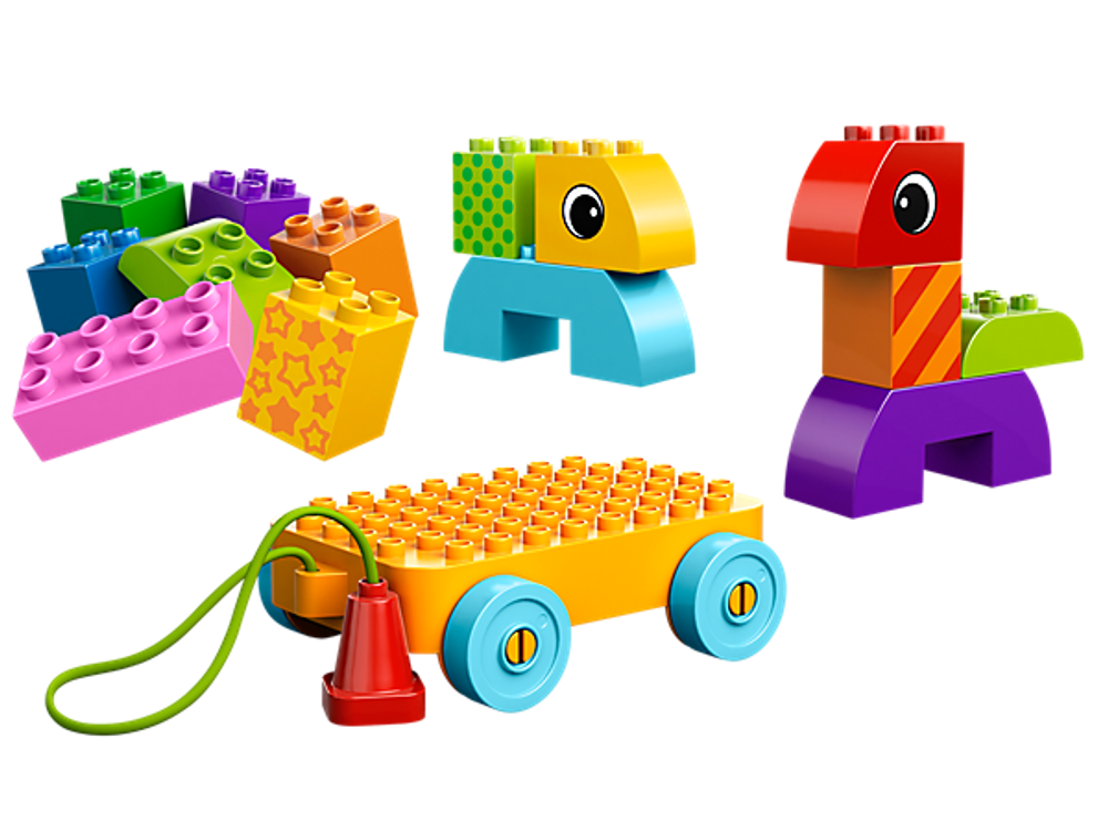 LEGO Duplo: Веселая каталка с кубиками 10554 — Toddler Build and Pull Along — Лего Дупло