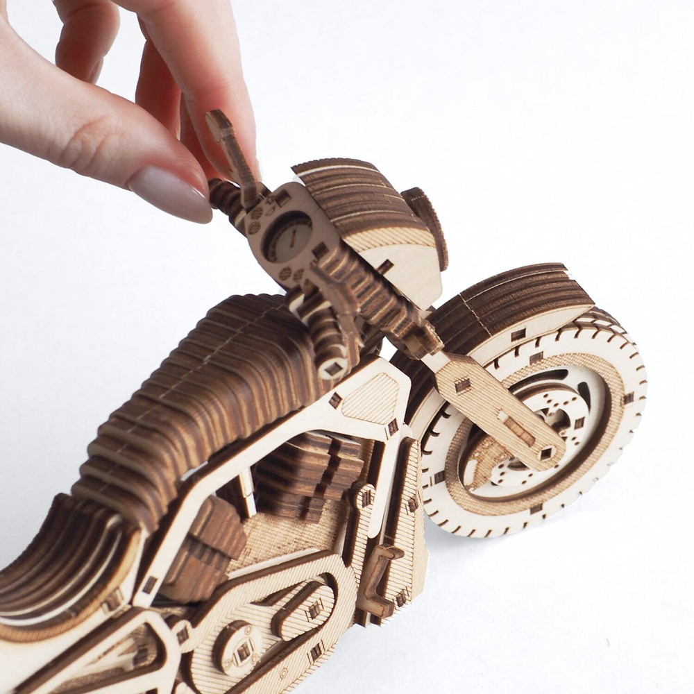 Деревянный конструктор Мотоцикл Гроза дорог (DROVO)