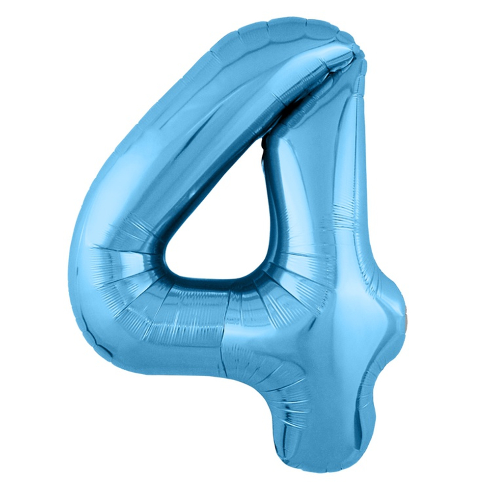 Шары цифры гелиевые Синие 102 см